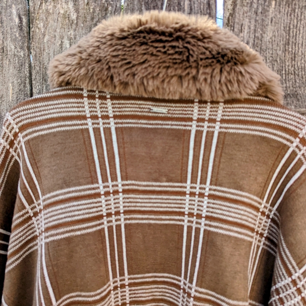 Super Cozy Vegan Fur Oversized Dolman Cardigan Sweater Kimono - Picture 3 of 8